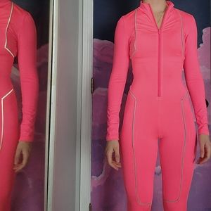 Bright pink jumpsuit